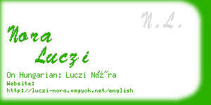 nora luczi business card